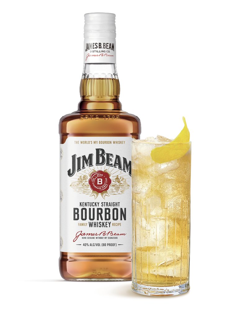 Jim Beam Bourbon and a Jim Beam & Lemonade highball