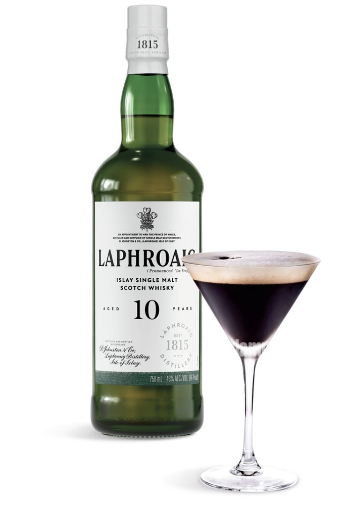 Laphroaig 10 Year Old and an Espresso Martini